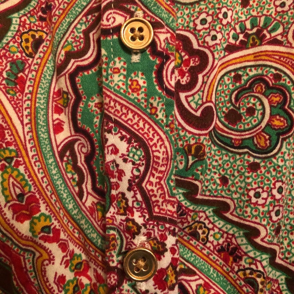 Talbot’s Ladies Paisley Button Down B4 - Picture 7 of 9